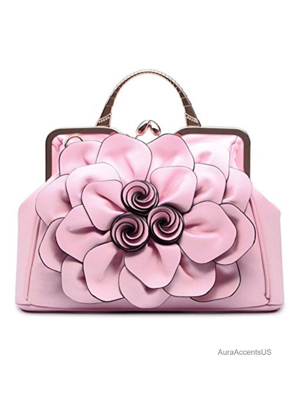 Evening Handbag Clutch Purse Floral Embellished Leather Party Wedding Prom